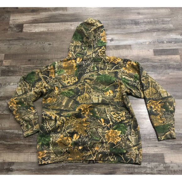 Cabela's Womens 2XL Camo Camouflaged & Pink Full Zip Hoodie Sweatshirt - Picture 4 of 7